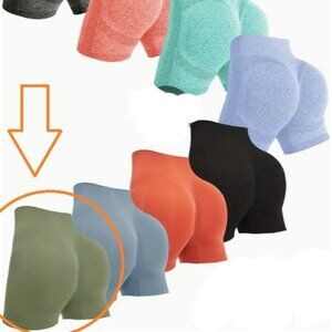 Olive Green booty-lift 3" biker short